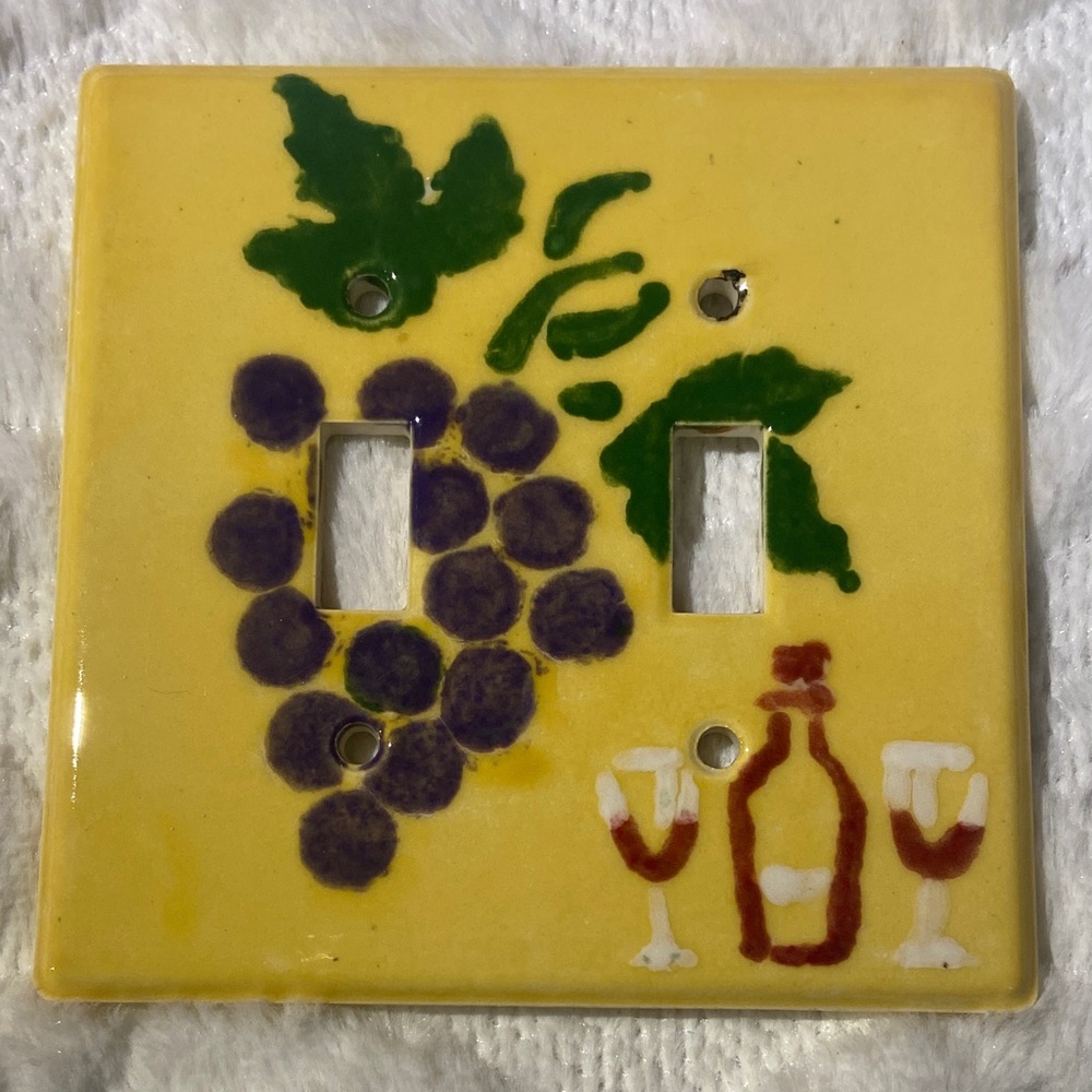 Grape Design Double Light Switch Cover
